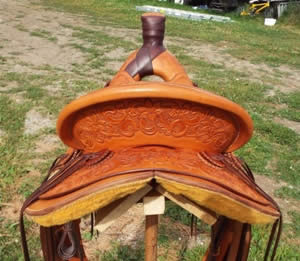 3B Visalia-style old-timer saddle with 5/8 rigging